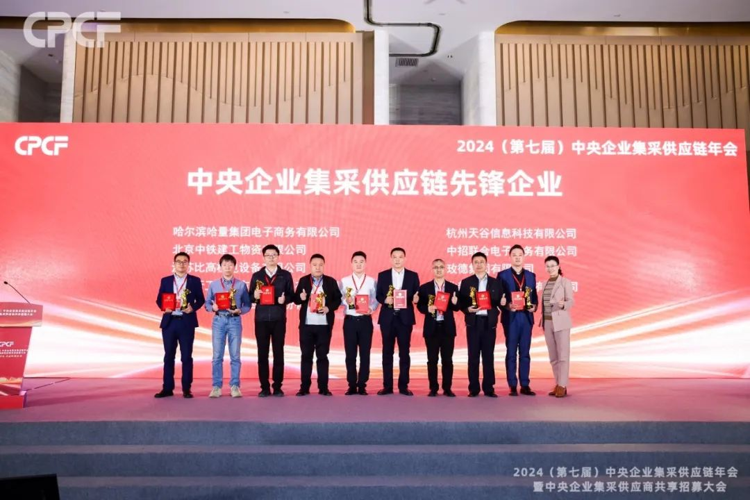 喜报！龙8-long8荣获2024年度（CPCF）中央企业集采供应链年会先锋企业荣誉称号
